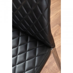 Set de 6 scaune Samirah, negru, 97 x 42 cm - Img 2