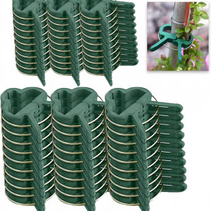 Set de 60 clipsuri pentru plante Funrelaxer, plastic, verde, 6 x 4,5 cm / 3 x 4,5 cm - Img 1