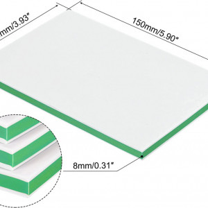 Set de 8 blocuri pentru sculptat Sourcing Map, alb/verde, 150 x 100 x 8 mm - Img 2