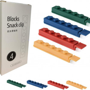 Set de 8 cleme pentru etansare Hoshen, plastic, multicolor, 12 x 1.8 cm - Img 3