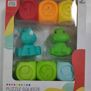 Set de 8 cuburi de joaca pentru copii Goorder, silicon, multicolor - Img 4