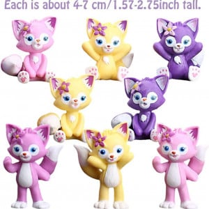 Set de 8 figurine pentru decorare tort Syijupo, PVC, multicolor, 4-7 cm 