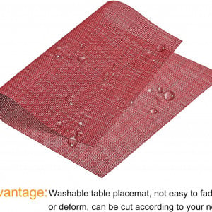 Set de 8 naproane Sourcing map, PVC, rosu, 45 X 30 cm - Img 4