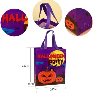 Set de 8 pungi pentru Halloween HBell, textil, multicolor, 26 x 10 x 32 cm