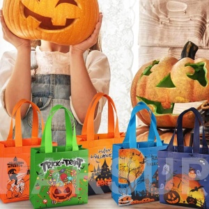 Set de 8 pungi pentru Halloween Parsup, plastic, multicolor, 20 x 8 x 20 cm