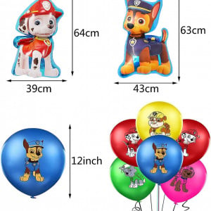 Set de baloane Paw Patrol Smileh, folie/latex, multicolor, 22 piese - Img 6