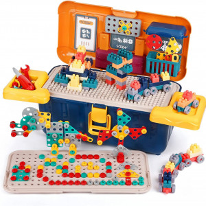 Set de constructie pentru copii Jigsaw, 246 piese, plastic, multicolor - Img 1