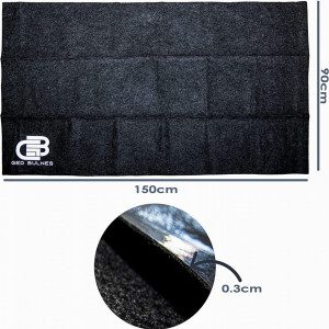 Set de covoras pentru gratar cu garnitura pentru afumatoare GEO BULNES GB, negru, 150 x 90 cm / 2,5 x 2 cm - Img 5