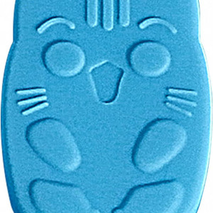 Set de forma pentru biscuiti in forma de pisica pensula si razuitor de aluat Yosemy, albastru, silicon, 29,8 x 19,9 cm / 21 x 3 cm - Img 2