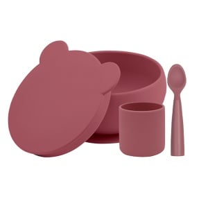 Set de hranire BWL I Minikoioi, 100% Premium Silicone â€“ Velvet Rose - Img 1