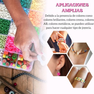 Set de margele cu accesorii pentru creat bratari/coliere CasBur, argila polimerica/metal, multicolor, 265 piese