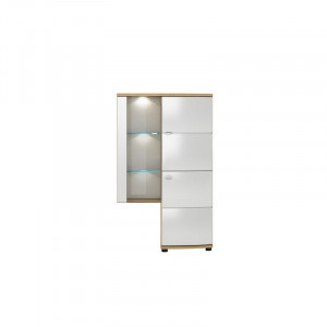 Set de mobilier pentru living Fagan, MDF, alb/bej, 318 x 193,5 x 54,4 cm - Img 3