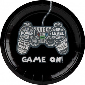 Set de vesela pentru petrecere Juvale, hartie, negru, 72 piese - Img 4