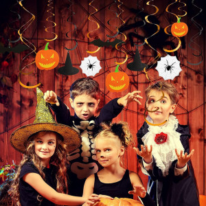 Set decoratiuni pentru Halloween Qpout, hartie, multicolor, 31 piese - Img 4