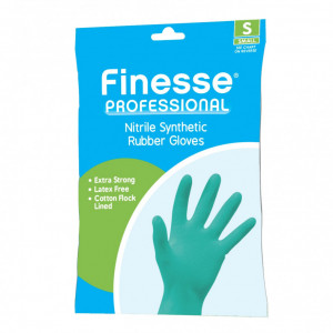 Set Family 12 perechi mănuși Finesse Professional, cauciuc nitril sintetic, bleu - Img 2