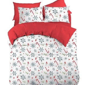 Set husa pilota + 2 fete de perna, bumbac ranforce 100%, 200x200 cm + 2x80x80 cm, multicolor - Verificat A · Re-Bloom