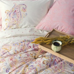 Set husa pilota + fata de perna, bumbac ranforce 100%, 155x220 cm + 80x80 cm, multicolor - Verificat A · Re-Bloom - Img 2