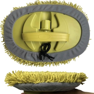 Set maner telescopic si o perie moale DocaPole, aluminiu/microfibra, negru/galben, 3,6 m - Img 8