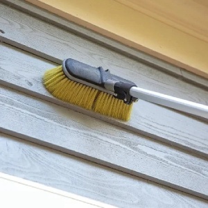 Set perie moale cu maner extensibil DOCA, plastic/cauciuc/aluminiu, negru/galben/argintiu, 3,6 m - Img 3