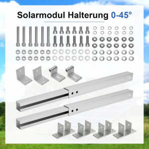Set suport cu accesorii de montare pentru panoul solar Foinwer, aluminiu, argintiu, 62 piese