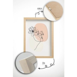 Set tablou decorativ Re-Bloom, 3 piese, MDF/lemn masiv, multicolor, 33 x 48 cm - Img 2