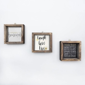 Set tablou decorativ Re-Bloom, 3 piese, MDF, multicolor, 15 x 15 x 4 cm - Img 1