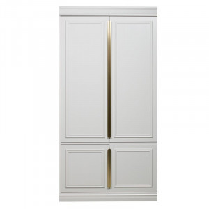 Sifonier Nebel, lemn masiv de pin, alb, 215 x 110 x 44 cm - Img 3