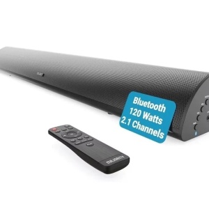 Soundbar cu Subwoofer integrat, Majority, Snowdon, 2.1, Bluetooth, PC, Wireless, AUX, 120 W, negru, Resigilat, Grad A - Img 1