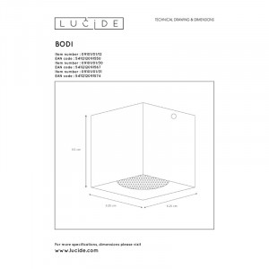 Spot Bodi, aluminiu, alb, 9,5 x 8,2 x 8,2 cm - Img 2