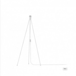 Stand pentru lampadar Tripod I alb, aluminiu/textile, diametru 66 cm