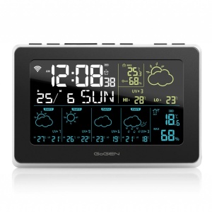 Statie meteo GoGEN ME 3565 SMART, senzor extern Wi-Fi, prognoza 5 zile, aplicatie mobila, negru/argintiu - Img 4