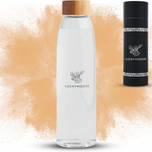 Sticla de apa Luckymoose®, sticla borosilicata, alb, 675 ml, 25 x 7 cm - Img 1
