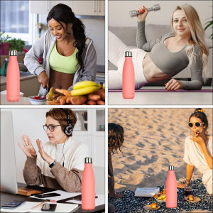 Sticla pentru apa UVTQSSP, otel inoxidabil, roz deschis, 500 ml