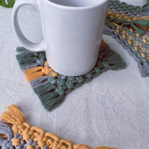 Sul de ata pentru macrame Aokkr, bumbac, verde inchis, 100 m
