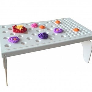 Suport pliabil pentru uscare flori CHENGZI, plastic, alb, 27 x 16 x 12 cm 