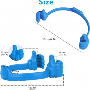 Suport universal pentru telefon Kinizuxi, silicon/plastic, albastru, 12 x 16 cm - Img 3