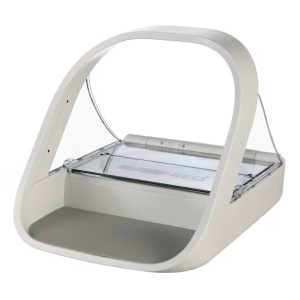 SureFeed automat hrana microcip, 350ml/2x150ml, 310x230x215mm, control microcip/RFID, 3 viteze inchidere, compatibil pana la 32 pisici, bol + bol divizat + pres + pandantiv RFID incluse - Verificat A · Re-Bloom - Img 2