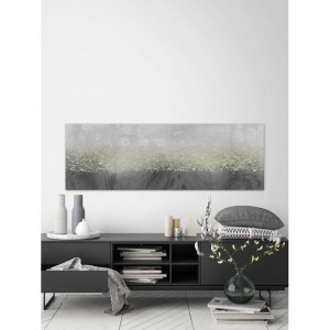 Tablou „Glitter Swirl III”, gri, 51 x 152 cm - Img 3