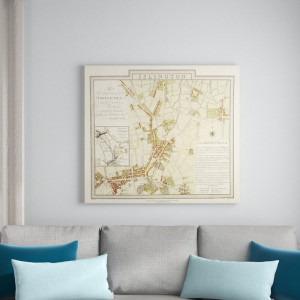 Tablou canvas Map of Islington London by Edward and Benjamin Baker - Img 2