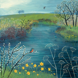 Tablou canvas Spring at Kingfisher Pool, 85 x 85cm - Img 3
