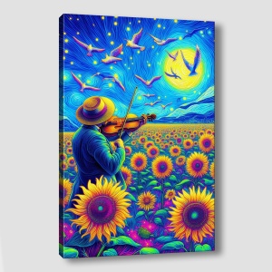 Tablou decorativ canvas, 50x70 cm, panza 100%, cadru lemn 100% grosime 3cm, multicolor - Verificat A · Re-Bloom