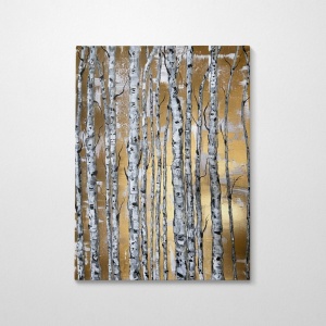 Tablou decorativ canvas 50x70 cm, panza/lemn, auriu - Verificat A · Re-Bloom - Img 1