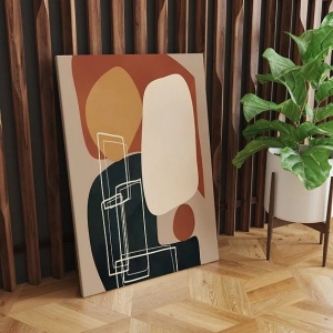 Tablou decorativ canvas 70x100 cm, panza 100%, cadru lemn 100% 2x3 cm, multicolor - Verificat A · Re-Bloom - Img 4