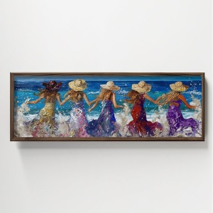 Tablou decorativ MDF/molid 120x40x3.5 cm, MDF 3mm, rama molid 100%, imprimare UV, format panoramic, multicolor - Verificat A · Re-Bloom - Img 1