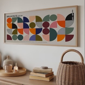 Tablou decorativ Re-Bloom, lemn masiv/MDF, multicolor, 50 x 120 cm - Img 3