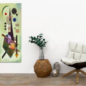Tablou decorativ Re-Bloom, lemn/panza, multicolor, 30 x 80 cm - Img 2