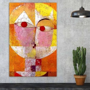 Tablou decorativ Re-Bloom, model abstract, lemn/panza, multicolor, 45 x 70 cm, Resigilat, Grad B - Img 2