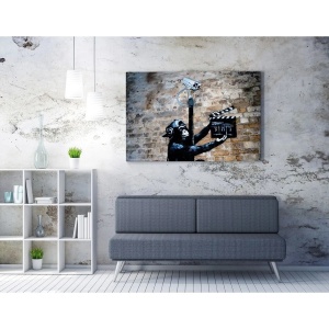 Tablou decorativ Re-Bloom, model maimuta, panza/lemn, 50 x 70 cm - Img 4