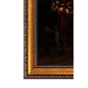 Tablou decorativ Re-Bloom, panza/lemn, auriu/negru, 70 x 100 cm - Img 2