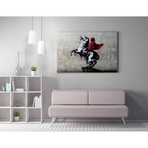 Tablou decorativ Re-Bloom, panza/lemn, gri/rosu/negru, 50 x 70 cm - Img 4